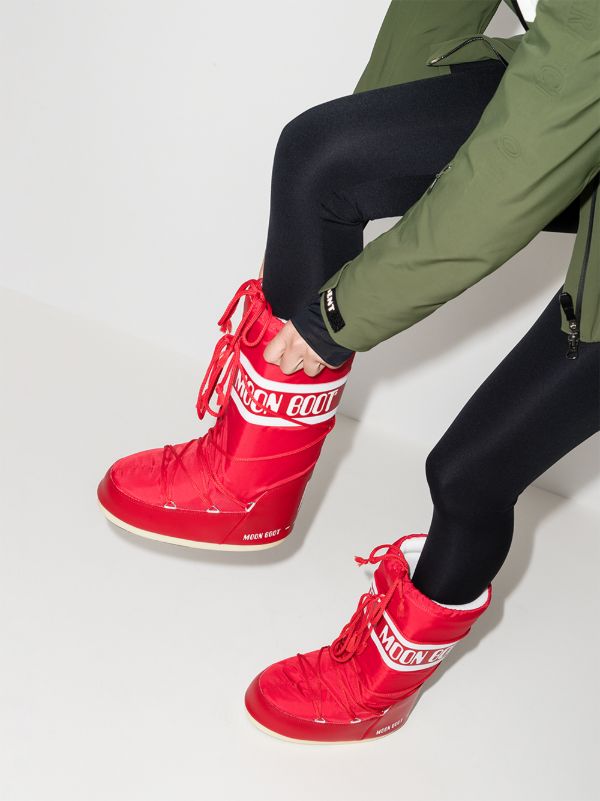 Browns Moon Boot Red Classic Icon Snow Boots | Browns Ski Footwear