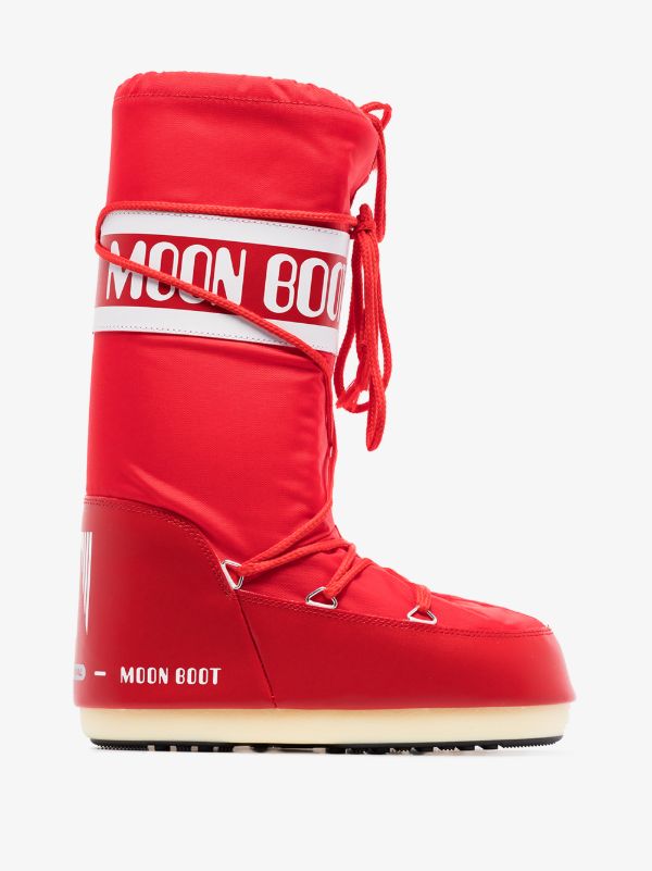 browns Moon Boot red classic icon snow boots | Browns Ski Footwear