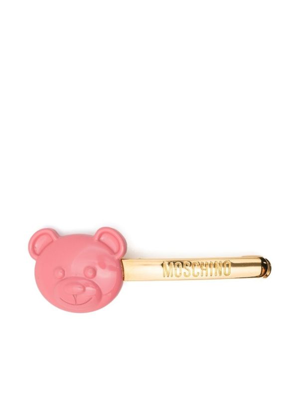 browns Moschino gold-tone Teddy Bear brooch | Browns Brooches & Pins