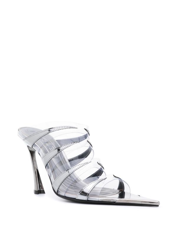 Browns Mugler 95mm Strappy Leather Mules | Browns Mules