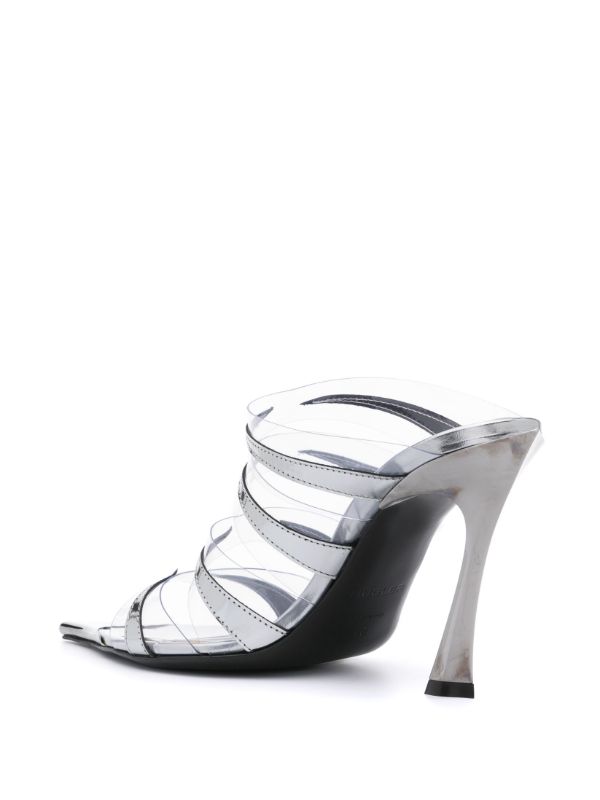Browns Mugler 95mm Strappy Leather Mules | Browns Mules