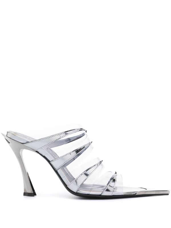browns Mugler 95mm Strappy Leather Mules | Browns Mules