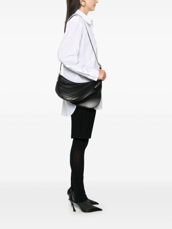 Browns Mugler Black Embossed Spiral Cross Body Bag | Browns Messenger & Crossbody Bags