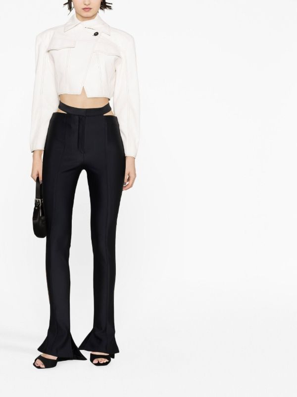 Browns Mugler Cut-out Detail Trousers | Browns Flared & Bell-Bottom Pants