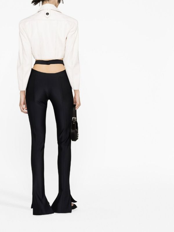 Browns Mugler Cut-out Detail Trousers | Browns Flared & Bell-Bottom Pants