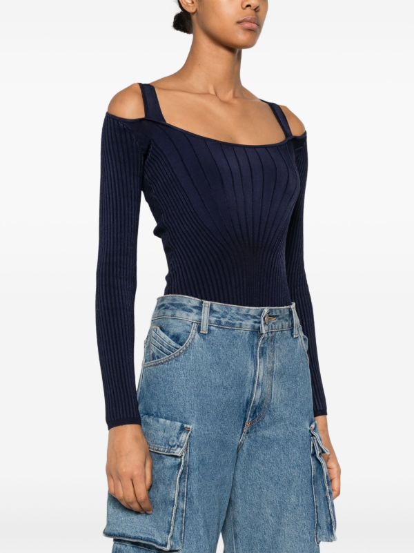 Browns Mugler Sculpting Knit Bodysuit | Browns T-Shirts & Jersey Shirts