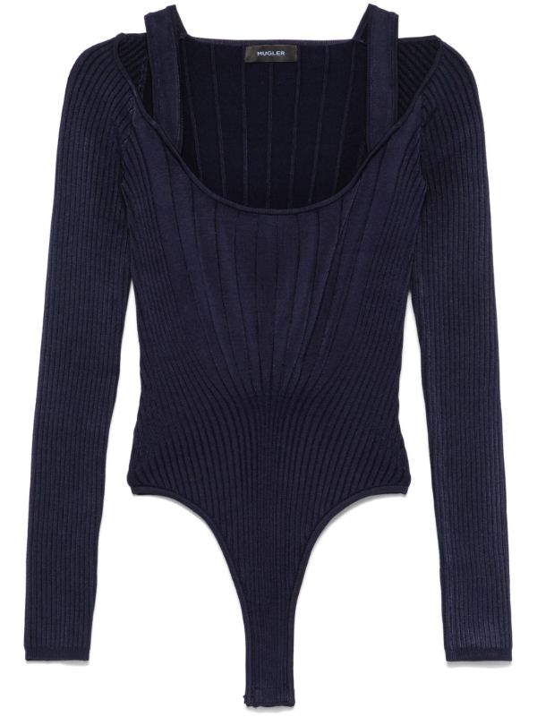 browns Mugler Sculpting Knit Bodysuit | Browns T-Shirts & Jersey Shirts