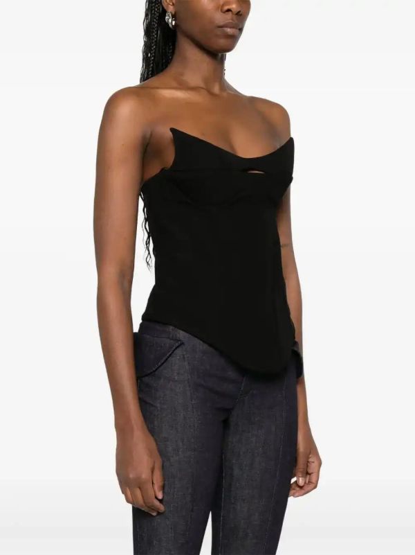 Browns Mugler Sleeveless Corset Top | Browns Vests & Tank Tops