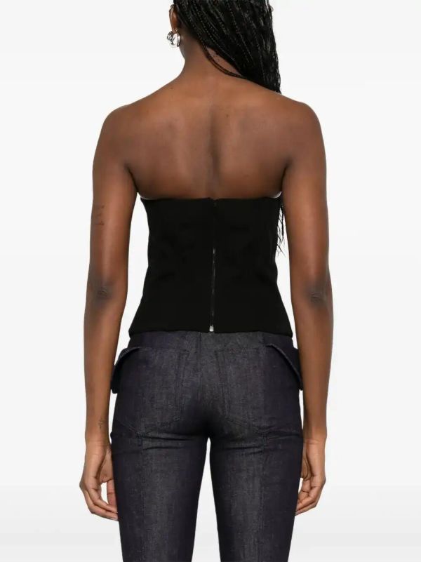 Browns Mugler Sleeveless Corset Top | Browns Vests & Tank Tops
