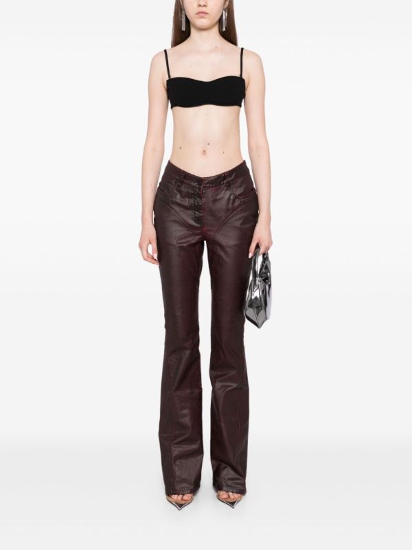 Browns Mugler Waxed Flared Jeans | Browns Bootcut Jeans