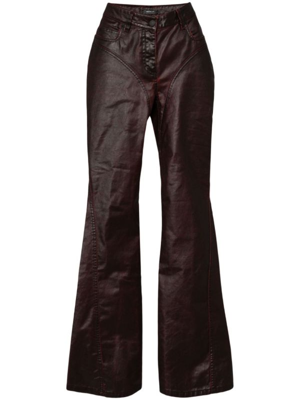 browns Mugler waxed flared jeans | Browns Bootcut Jeans