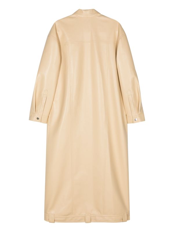 Browns Nanushka Neutral Keano Single-Breasted Coat | Browns Single Breasted Coats