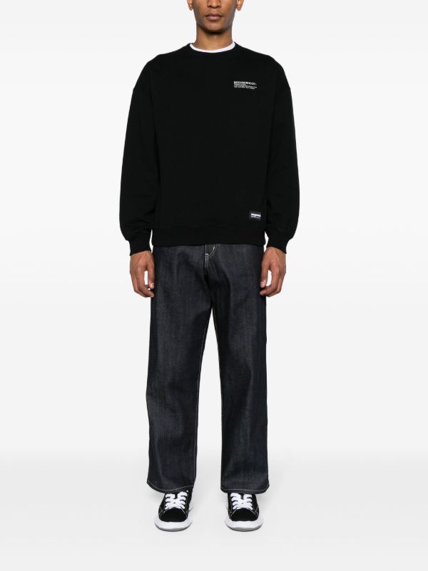 Browns Neighborhood Black Logo-Embroidered Cotton Sweatshirt | Browns Sweatshirts