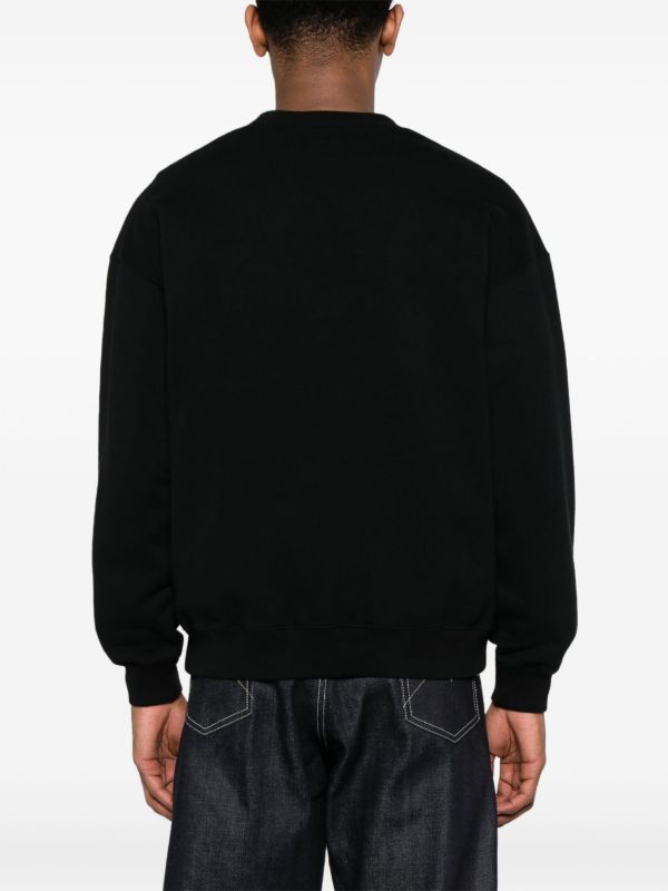 Browns Neighborhood Black Logo-Embroidered Cotton Sweatshirt | Browns Sweatshirts