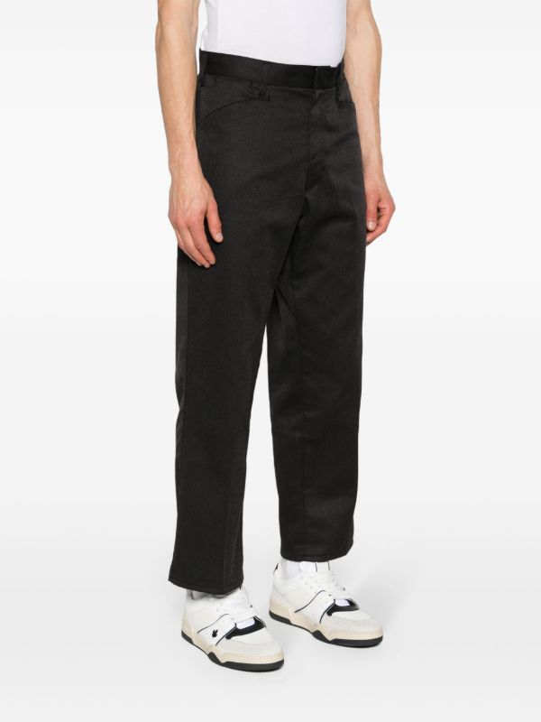 Browns Neighborhood Black Mid-Waist Straight Trousers | Browns Regular-Fit & Straight Leg Pants