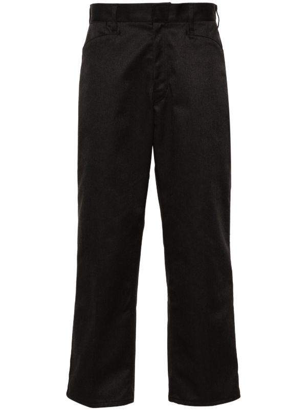 browns Neighborhood Black Mid-Waist Straight Trousers | Browns Regular-Fit & Straight Leg Pants