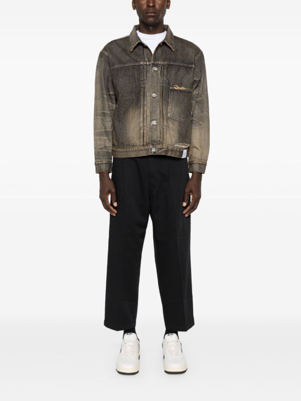 Browns Neighborhood Distressed-effect Denim Jacket | Browns Denim Jackets