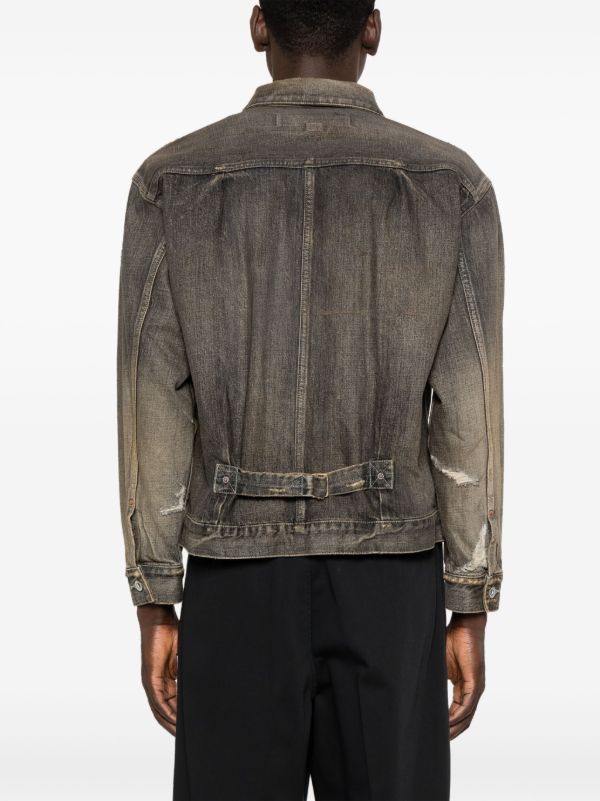 Browns Neighborhood Distressed-effect Denim Jacket | Browns Denim Jackets