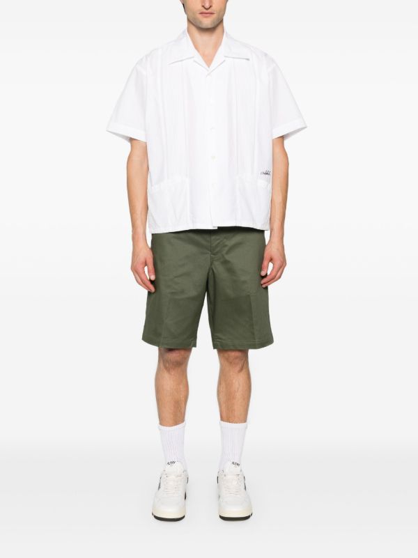 Browns Neighborhood Green Pressed-Crease Chino Shorts | Browns Khaki Shorts