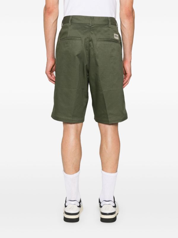 Browns Neighborhood Green Pressed-Crease Chino Shorts | Browns Khaki Shorts
