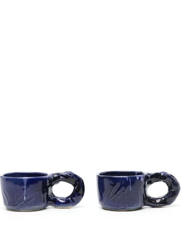 browns NIKO JUNE Blue Studio Ceramic Cup Set | Browns Cups & Tea Sets