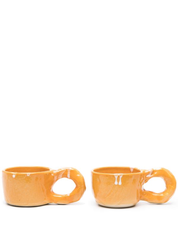 browns NIKO JUNE Orange Studio Ceramic Cup Set | Browns Cups & Tea Sets