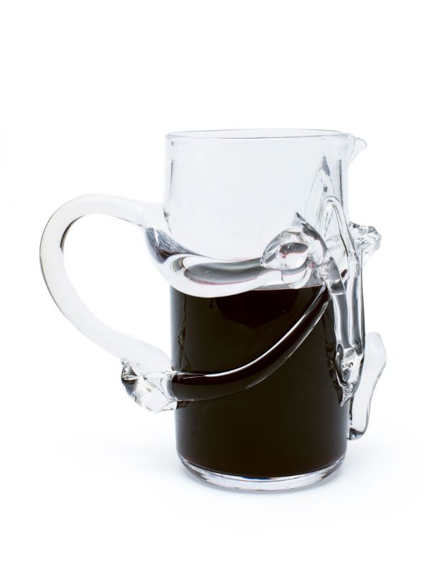 Browns NIKO JUNE White Ivy Glass Jug | Browns Glassware