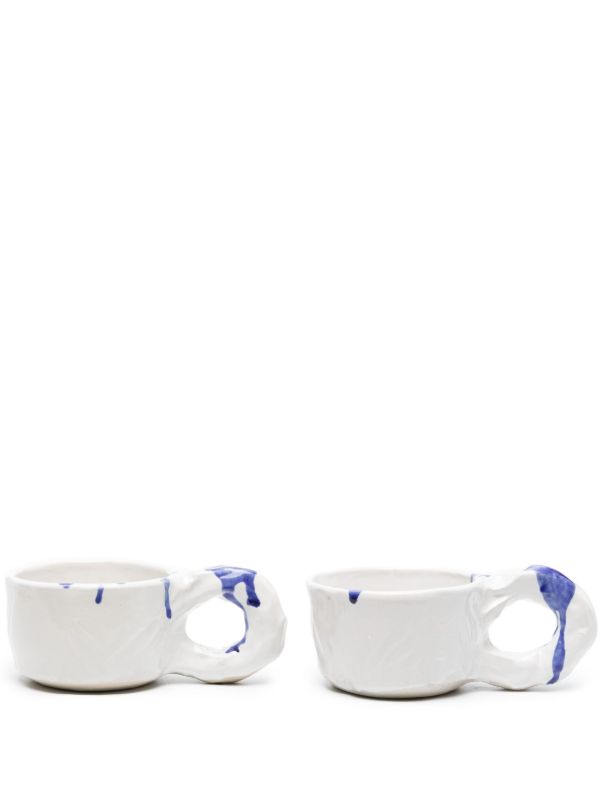 browns NIKO JUNE White Studio Ceramic Cup Set | Browns Cups & Tea Sets