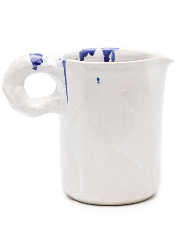 browns NIKO JUNE White Studio Ceramic Pitcher | Browns Glassware
