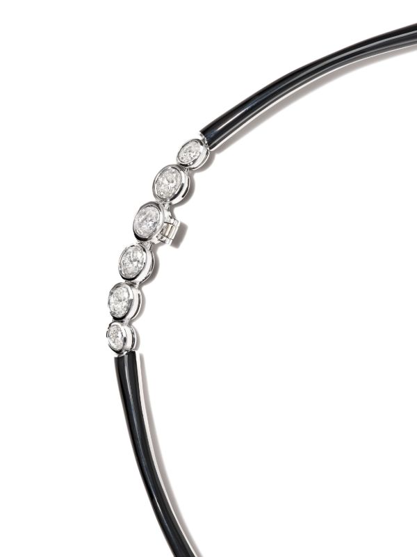 Browns Nikos Koulis 18K White Gold Oui Diamond Necklace | Browns Fine Necklaces