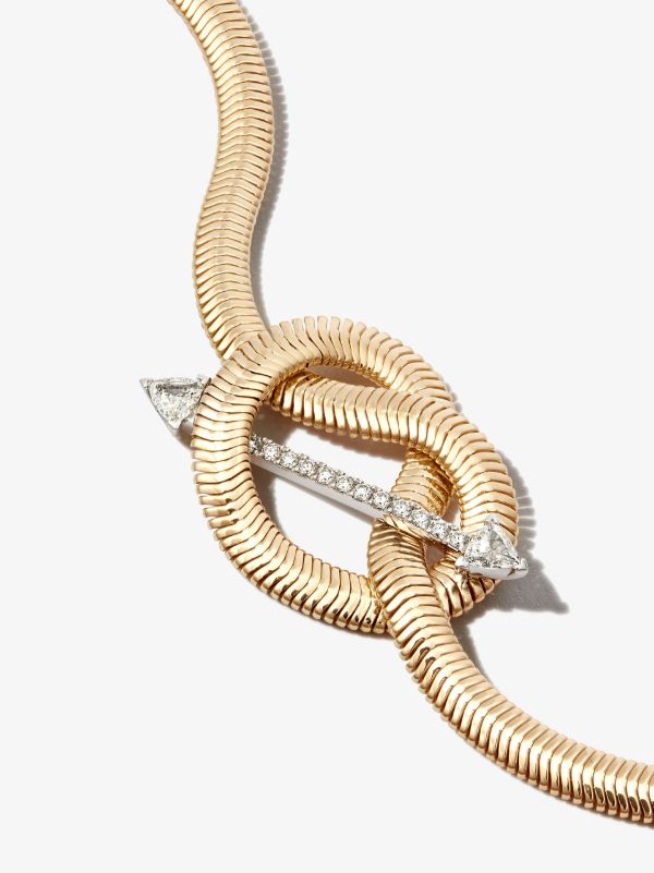 Browns Nikos Koulis 18K Yellow Gold Feelings Diamond Bracelet | Browns Fine Bracelets