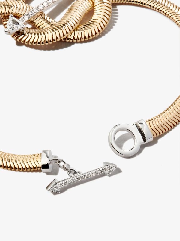 Browns Nikos Koulis 18K Yellow Gold Feelings Diamond Bracelet | Browns Fine Bracelets