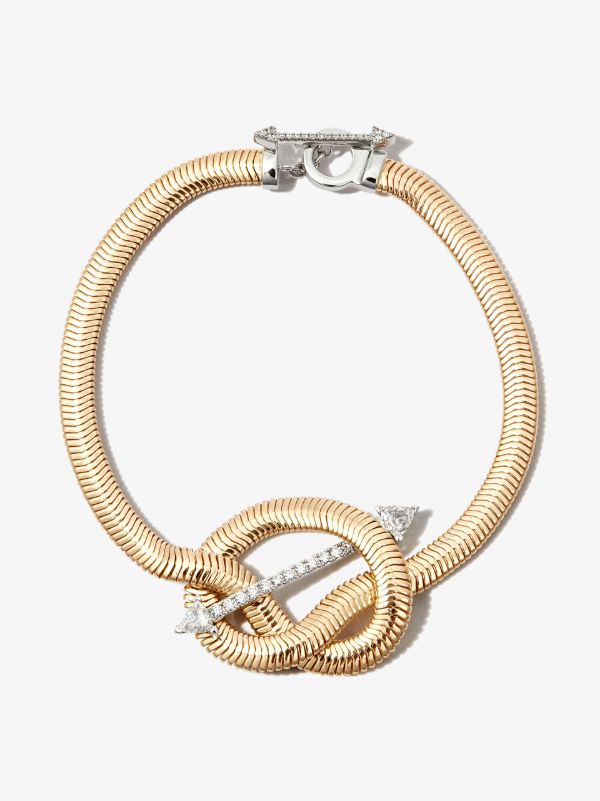 browns Nikos Koulis 18K yellow gold Feelings diamond bracelet | Browns Fine Bracelets