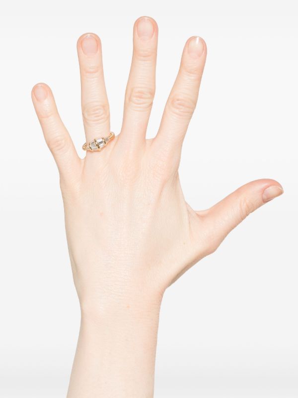 Browns Nikos Koulis 18K Yellow Gold Feelings Diamond Ring | Browns Fine Rings