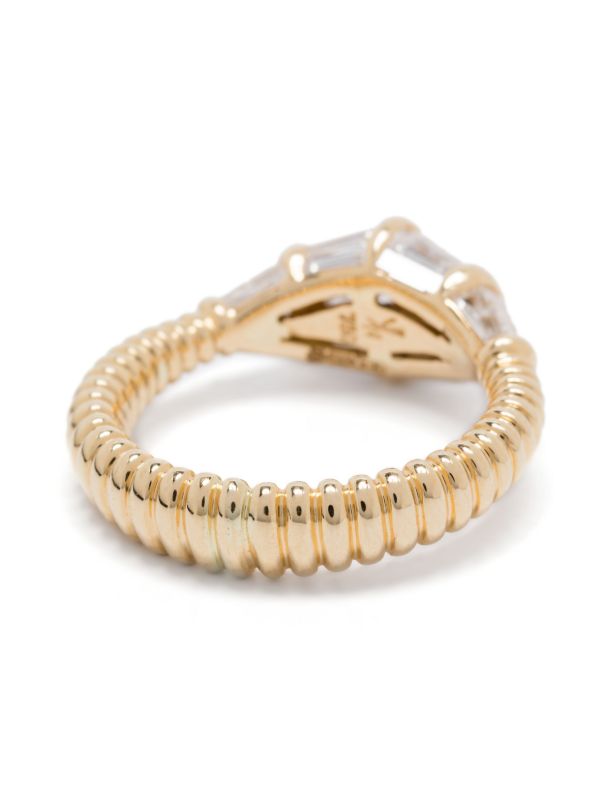 Browns Nikos Koulis 18K Yellow Gold Feelings Diamond Ring | Browns Fine Rings