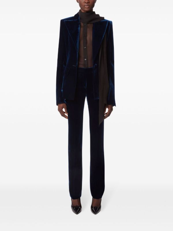Browns Nina Ricci Single-breasted Velvet Blazer | Browns Blazers