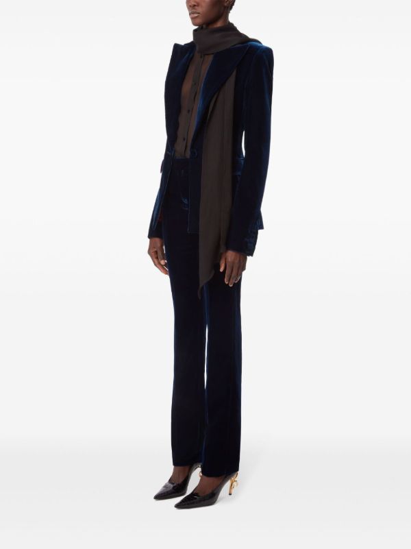Browns Nina Ricci Single-breasted Velvet Blazer | Browns Blazers