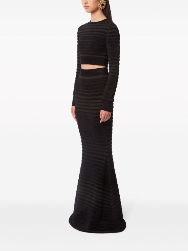 Browns Nina Ricci Striped Cropped Sweater | Browns Knitted Sweaters