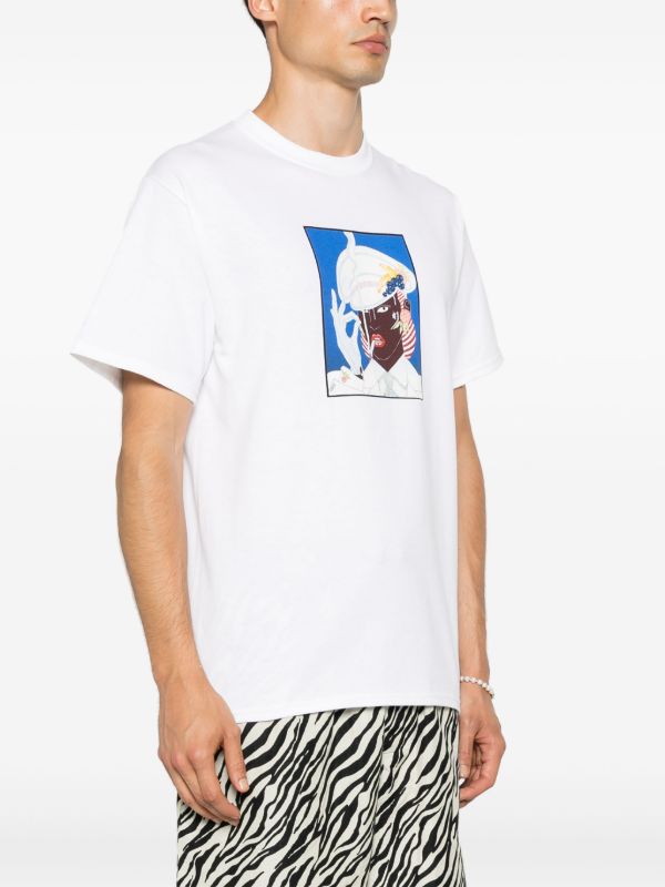 Browns NOAH NY X Antonio Lopez White Illustration-Print T-Shirt | Browns T-Shirts & Jersey Shirts