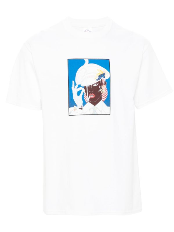 browns NOAH NY X Antonio Lopez White Illustration-Print T-Shirt | Browns T-Shirts & Jersey Shirts