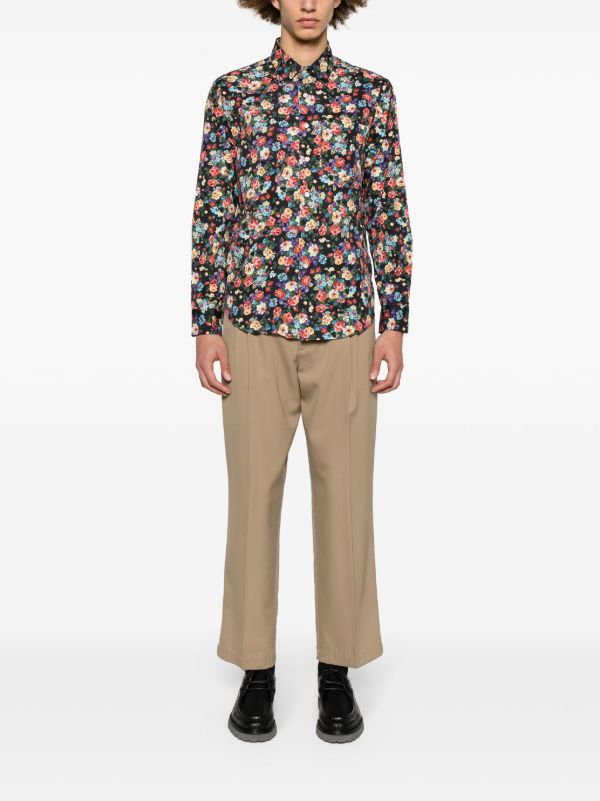Browns NOAH NY X The Cure Black Floral-Print Shirt | Browns Shirts