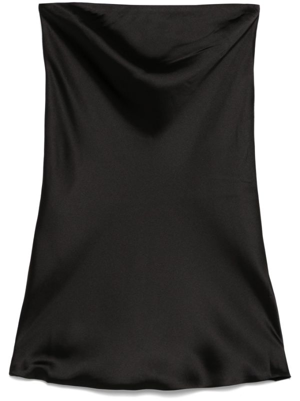 browns Norma Kamali Black Bias-Cut Strapless Dress | Browns Cocktail & Party Dresses