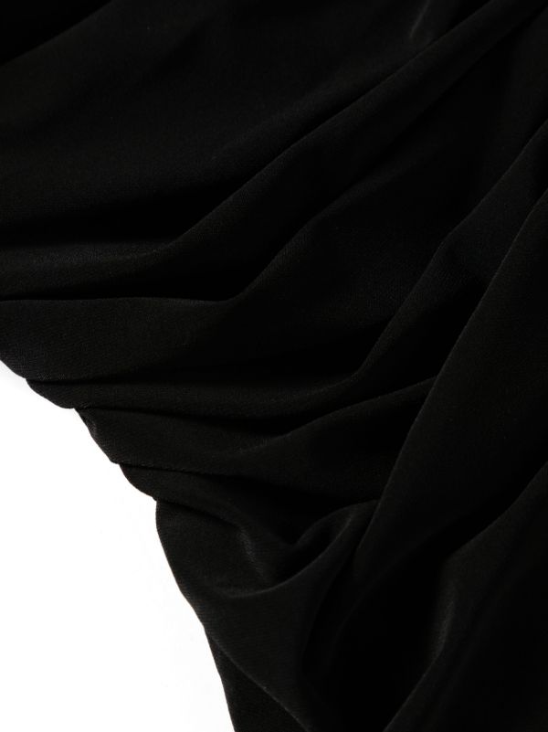 Browns Norma Kamali Black Bouclé Effect Halterneck Swimsuit | Browns One-Pieces