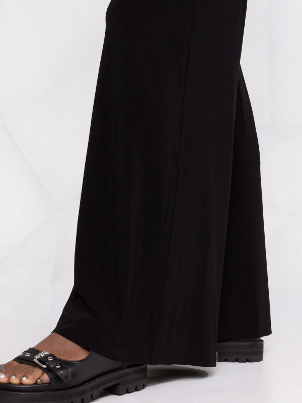 Browns Norma Kamali Black Elephant Wide-leg Trousers | Browns High Waisted Pants