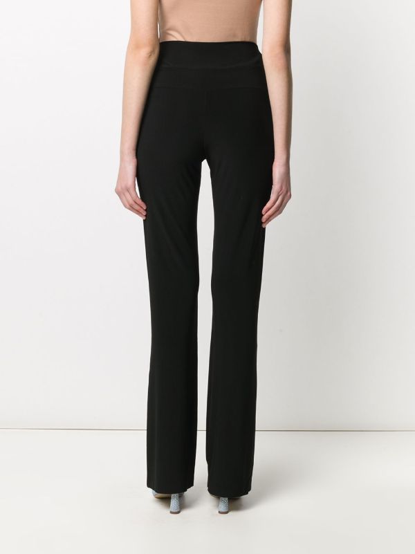 Browns Norma Kamali Black High-Waist Flared Trousers | Browns Flared & Bell-Bottom Pants