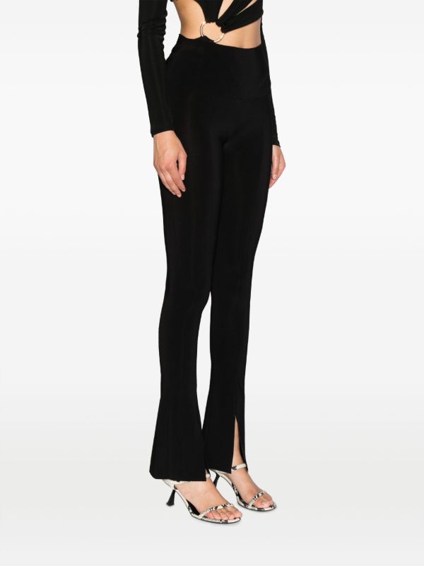 Browns Norma Kamali Black Spat Flared Leggings | Browns Leggings