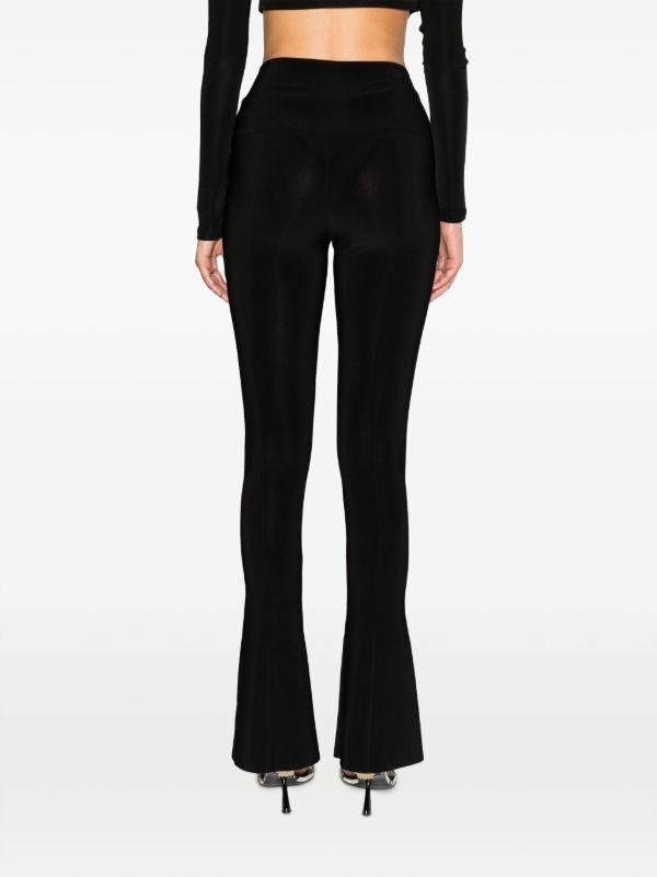 Browns Norma Kamali Black Spat Flared Leggings | Browns Leggings