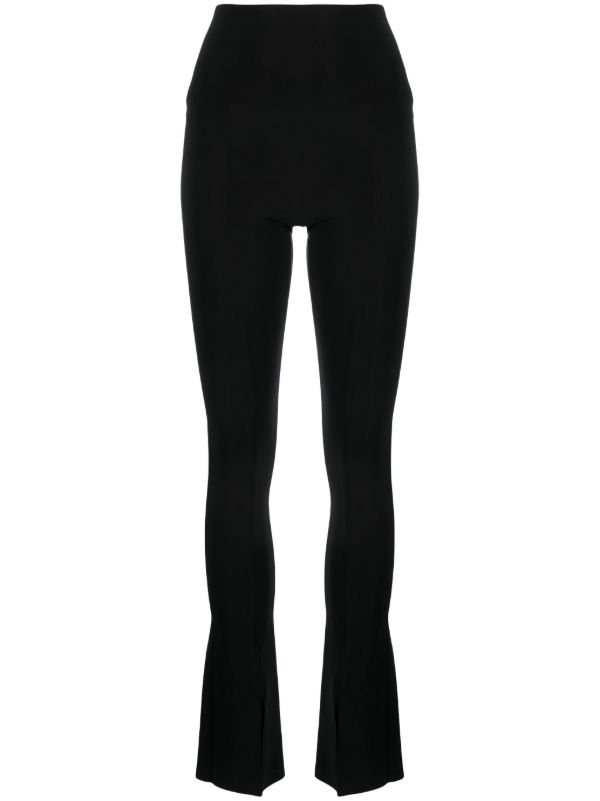 browns Norma Kamali black Spat flared leggings | Browns Leggings