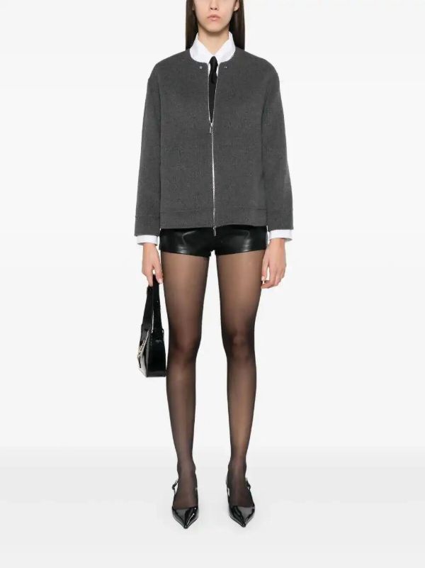 Browns Norma Kamali Faux-leather Mini Shorts | Browns Leather & Faux Leather Shorts