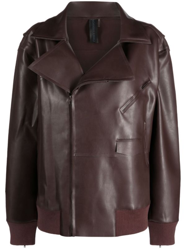 browns Norma Kamali oversized biker jacket | Browns Faux Leather Jackets